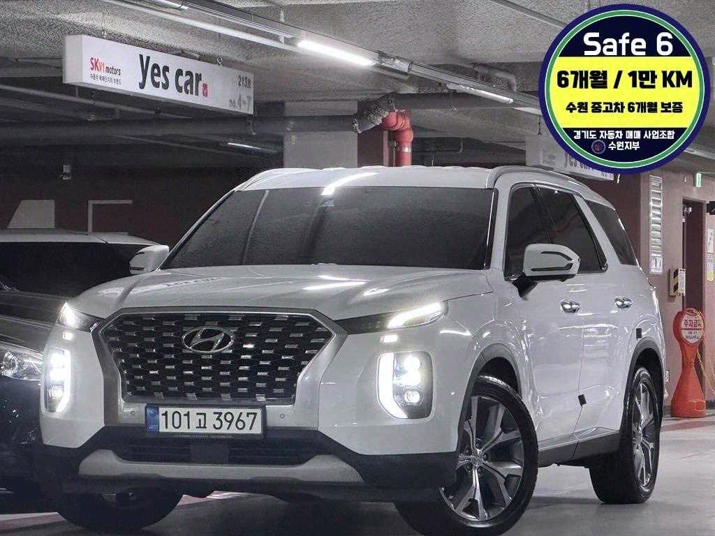[현대] 팰리세이드 디젤 2.2 2WD 프레스티지 연식:2021,미션:오토,주행거리:114,883km,연료:경유 ,색상:흰색