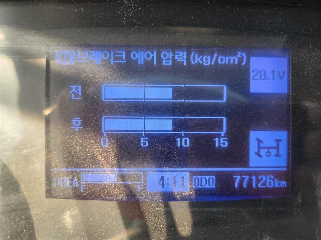 현대 메가트럭 집게차 5톤 수동 한국쓰리축
