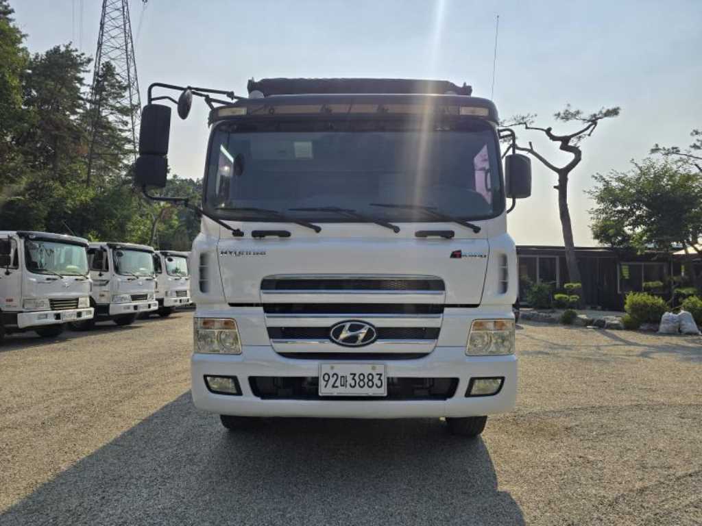 트라고 집게차 9.5톤 수동 한국쓰리축