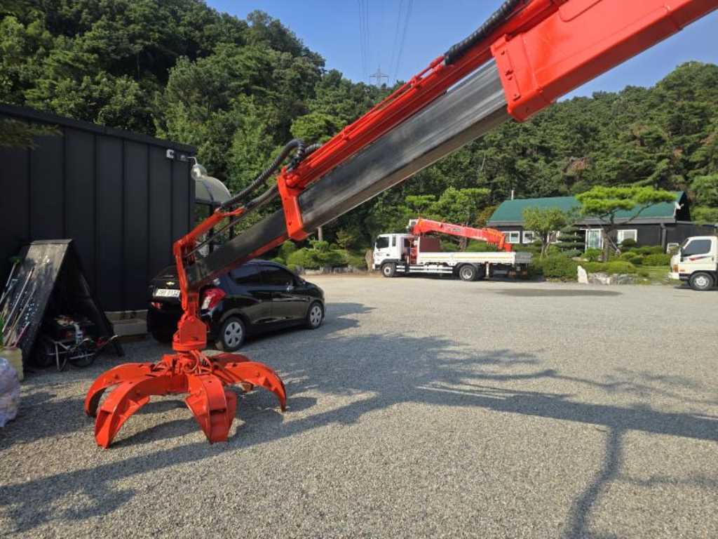 트라고 집게차 9.5톤 수동 한국쓰리축