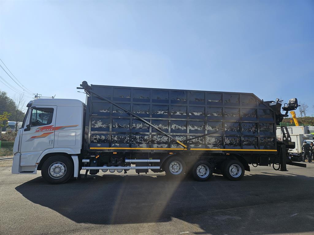 현대 엑시언트 집게차 9.5톤 수동 한국쓰리축 3