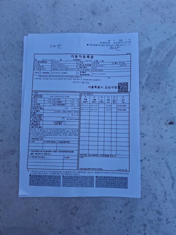 현대 포터2 1톤 카고 15