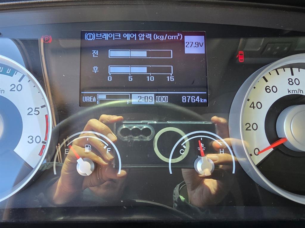 현대 메가트럭 단바리 냉동탑 5톤 수동 14