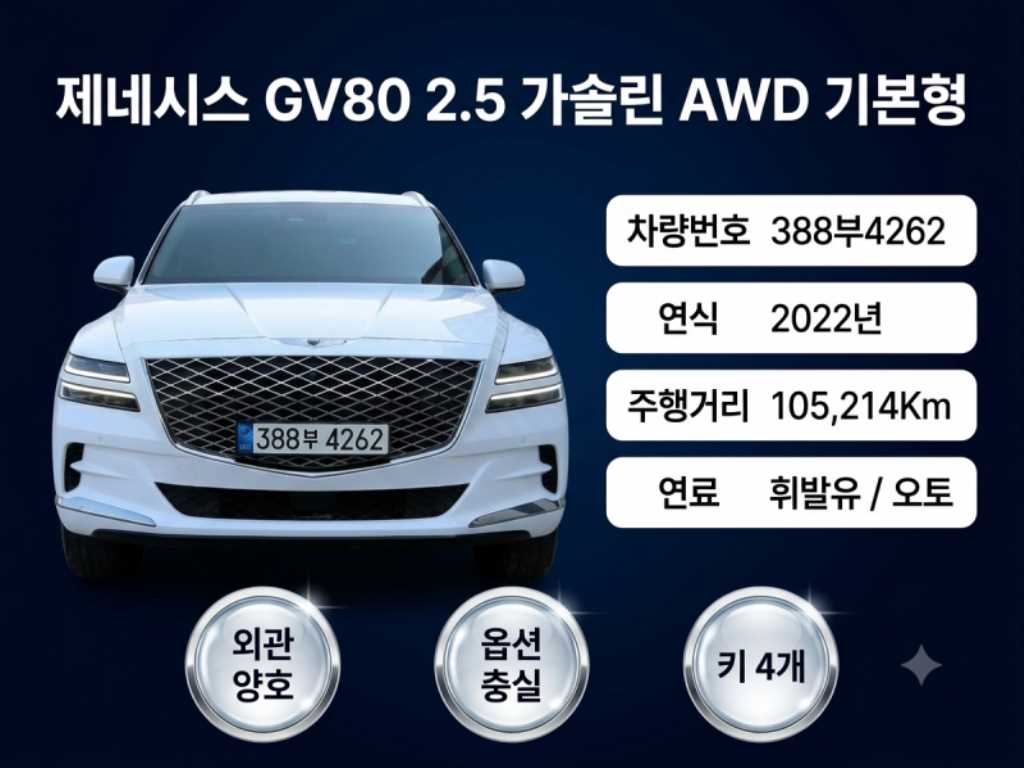 제네시스 GV80 가솔린 2.5T AWD 사진