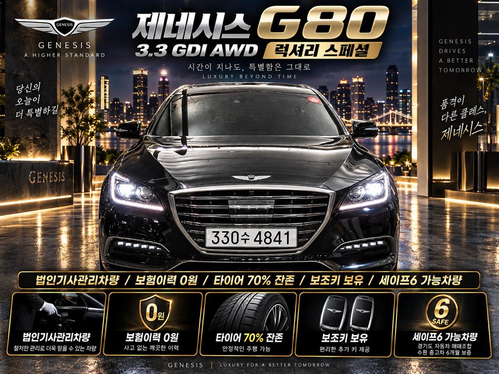 G80 3.3 GDI AWD 럭셔리 스페셜 2020년식